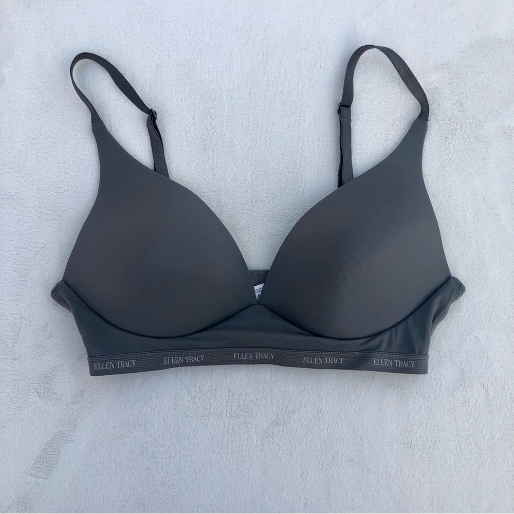 Ellen Tracy bra 34C Gray Semi Padded